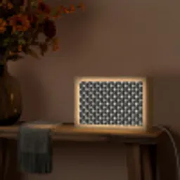 Modern - Geometrisch - Zwart Light Box met kabel (Tafellamp) klein 924 -sfeer4