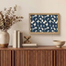 Modern - Geometrisch - Blauw Light Box met kabel (Tafellamp) klein 924 -sfeer2