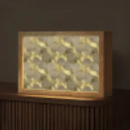 Modern - Geometrisch - Goud Light Box met kabel (Tafellamp) klein 924 -z3d_website