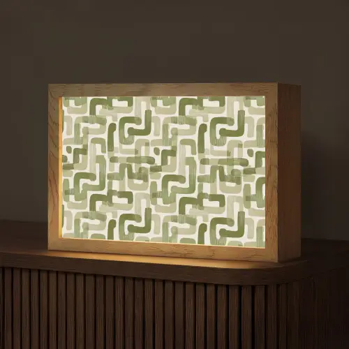 Modern - Grafisch - Groen Light Box met kabel (Tafellamp) klein 924 -z3d_website