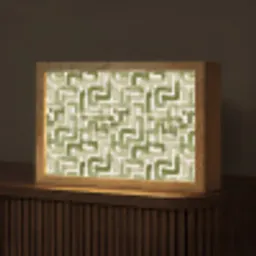 Modern - Grafisch - Groen Light Box met kabel (Tafellamp) klein 924 -z3d_website