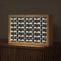 Modern - Patroon - Zwart Light Box met kabel (Tafellamp) klein 924 -z3d_website