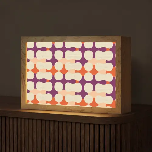 Modern - Patroon - Kleurrijk Light Box met kabel (Tafellamp) klein 924 -z3d_website