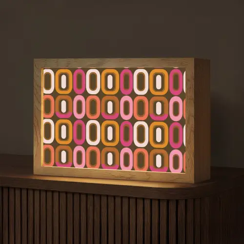 Modern - Retro - Kleurrijk Light Box met kabel (Tafellamp) klein 924 -z3d_website