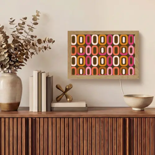 Modern - Retro - Kleurrijk Light Box met kabel (Tafellamp) klein 924 -sfeer2