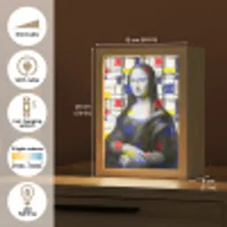 Mona Lisa - Mondriaan - Oude Meesters Light Box met kabel (Tafellamp) klein -USP_EN