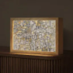 Mondriaan - Kunst - Oude meesters - Tableau I Light Box met kabel (Tafellamp) klein -z3d_website