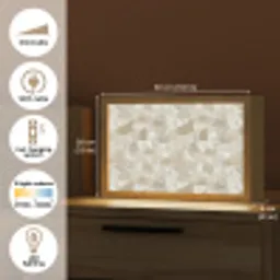 Mozaïek - Stenen - Beige Light Box met kabel (Tafellamp) klein 924 -USP_EN