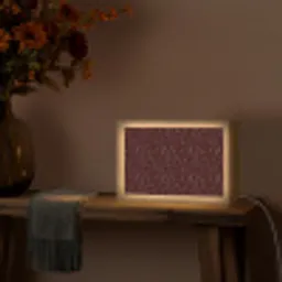 Mozaïek - Tegel - Bordeauxrood Light Box met kabel (Tafellamp) klein 924 -sfeer4