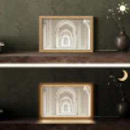 Moskee - Architectuur - Ramadan - Islamitische Light Box met kabel (Tafellamp) klein -sfeer3