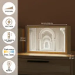 Moskee - Architectuur - Ramadan - Islamitische Light Box met kabel (Tafellamp) klein -USP_EN