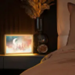 Moskee - Kleurrijke wolken - Arabisch - Ramadan - Islamitische Light Box met kabel (Tafellamp) klein -sfeer1