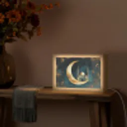 Moskee - Halve maan - Goud - Ramadan - Islamitische Light Box met kabel (Tafellamp) klein -sfeer4