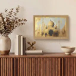 Moskee - Goud - Arabisch - Ramadan - Islamitische Light Box met kabel (Tafellamp) klein -sfeer2