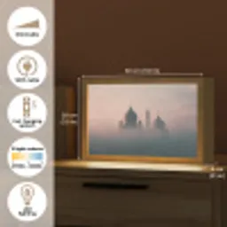 Moskee - Minaretten - mist - Islamitisch Light Box met kabel (Tafellamp) klein -USP_EN