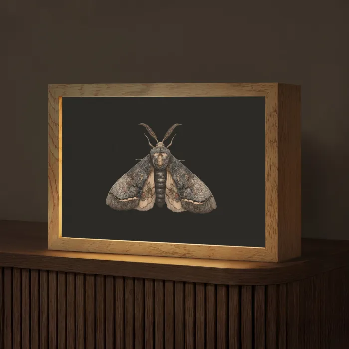 Mot - Bladachtig - Grijs Light Box met kabel (Tafellamp) klein -z3d_website
