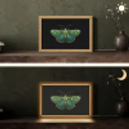 Mot - Levendig - Groen Light Box met kabel (Tafellamp) klein -sfeer3