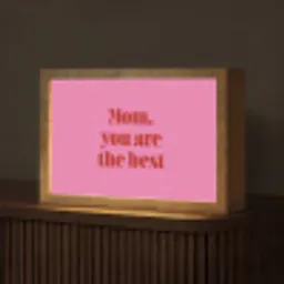 Moeder - Boodschap -Roze Light Box met kabel (Tafellamp) klein -z3d_website
