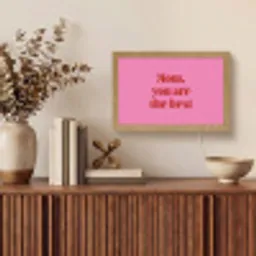 Moeder - Boodschap -Roze Light Box met kabel (Tafellamp) klein -sfeer2