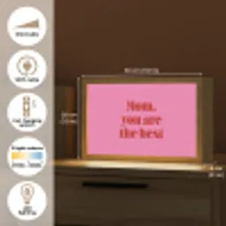 Moeder - Boodschap -Roze Light Box met kabel (Tafellamp) klein -USP_EN