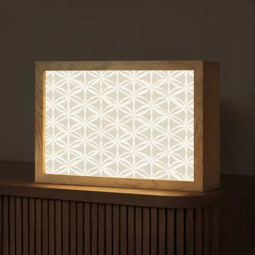 Motief - Modern - Beige Light Box met kabel (Tafellamp) klein 924 -z3d_website