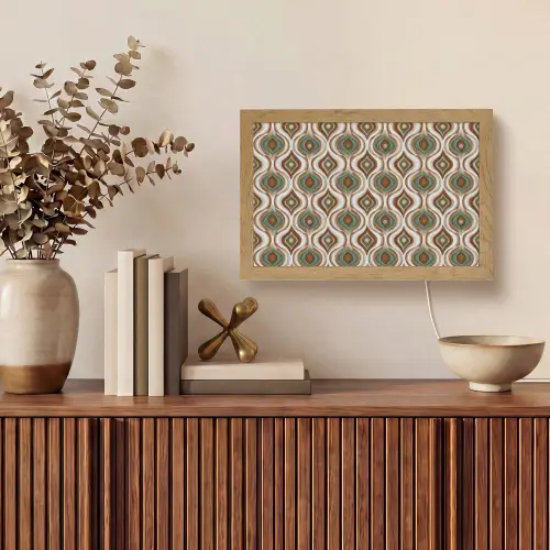 Motief - Patroon - Kleurrijk Light Box met kabel (Tafellamp) klein 924 -sfeer2