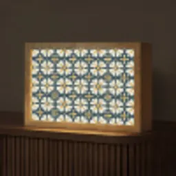 Motief - Tegel - Okergeel Light Box met kabel (Tafellamp) klein 924 -z3d_website