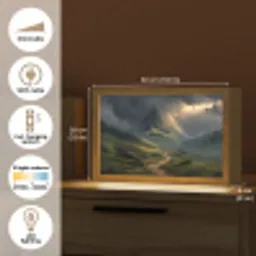Bergen - Kronkelpad - Groen - Wolken Light Box met kabel (Tafellamp) klein -USP_EN