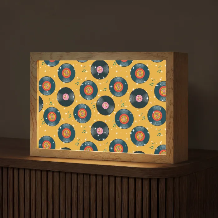 Muziek - Patroon - Geel Light Box met kabel (Tafellamp) klein 924 -z3d_website