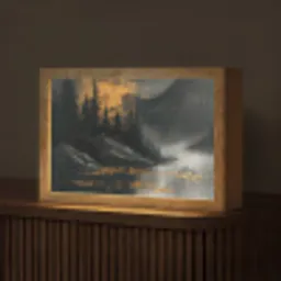Natuur - Abstract - Landschap - Modern Light Box met kabel (Tafellamp) klein -z3d_website