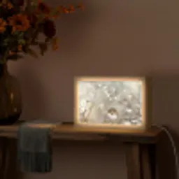 Natuur - Bloemen - Druppels - Regen Light Box met kabel (Tafellamp) klein -sfeer4