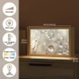 Natuur - Bloemen - Druppels - Regen Light Box met kabel (Tafellamp) klein -USP_EN