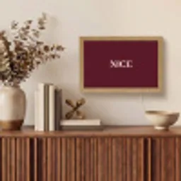 Nice - Bordeaux - Roze Light Box met kabel (Tafellamp) klein -sfeer2
