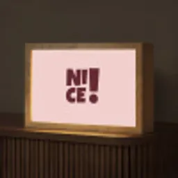Nice - Uitroepteken - Roze Light Box met kabel (Tafellamp) klein -z3d_website