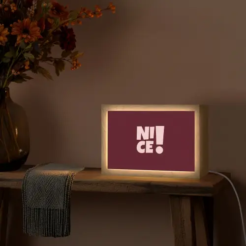 Nice - Uitroepteken - Rood Light Box met kabel (Tafellamp) klein -sfeer4
