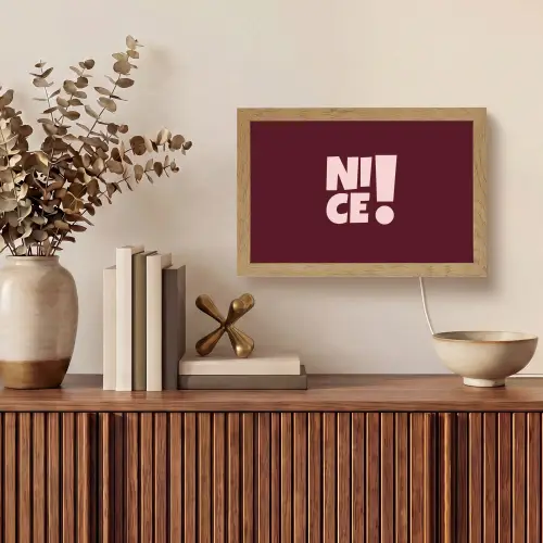 Nice - Uitroepteken - Rood Light Box met kabel (Tafellamp) klein -sfeer2