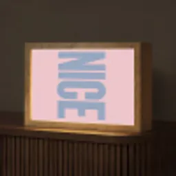 Nice - Paars - Roze Light Box met kabel (Tafellamp) klein -z3d_website