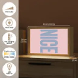Nice - Paars - Roze Light Box met kabel (Tafellamp) klein -USP_EN