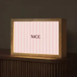 Nice - Strepen - Roze Light Box met kabel (Tafellamp) klein -z3d_website
