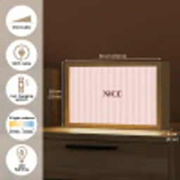 Nice - Strepen - Roze Light Box met kabel (Tafellamp) klein -USP_EN