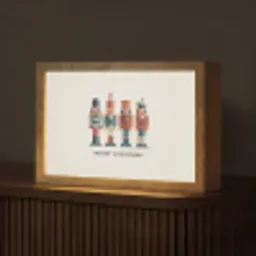 Notenkrakers - Minimalistisch - Kerst - Beige Light Box met kabel (Tafellamp) klein -z3d_website