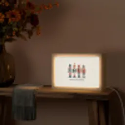 Notenkrakers - Minimalistisch - Kerst - Beige Light Box met kabel (Tafellamp) klein -sfeer4