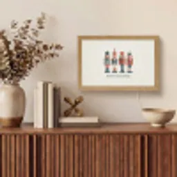 Notenkrakers - Minimalistisch - Kerst - Beige Light Box met kabel (Tafellamp) klein -sfeer2