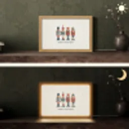 Notenkrakers - Minimalistisch - Kerst - Beige Light Box met kabel (Tafellamp) klein -sfeer3