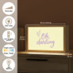 Oh darling - Geel - Hart Light Box met kabel (Tafellamp) klein -USP_EN