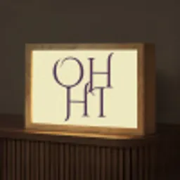 Oh hi - Geel - Monogram Light Box met kabel (Tafellamp) klein -z3d_website
