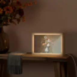 Oude meesters - Bloemen - Balthasar van der Ast Light Box met kabel (Tafellamp) klein -sfeer4