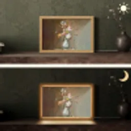 Oude meesters - Bloemen - Balthasar van der Ast Light Box met kabel (Tafellamp) klein -sfeer3