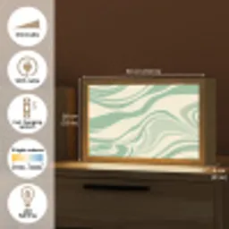 Organische lijnen - Mintgroen - Marmer Light Box met kabel (Tafellamp) klein -USP_EN