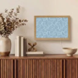 Organisch - Patroon - Blauw Light Box met kabel (Tafellamp) klein 924 -sfeer2